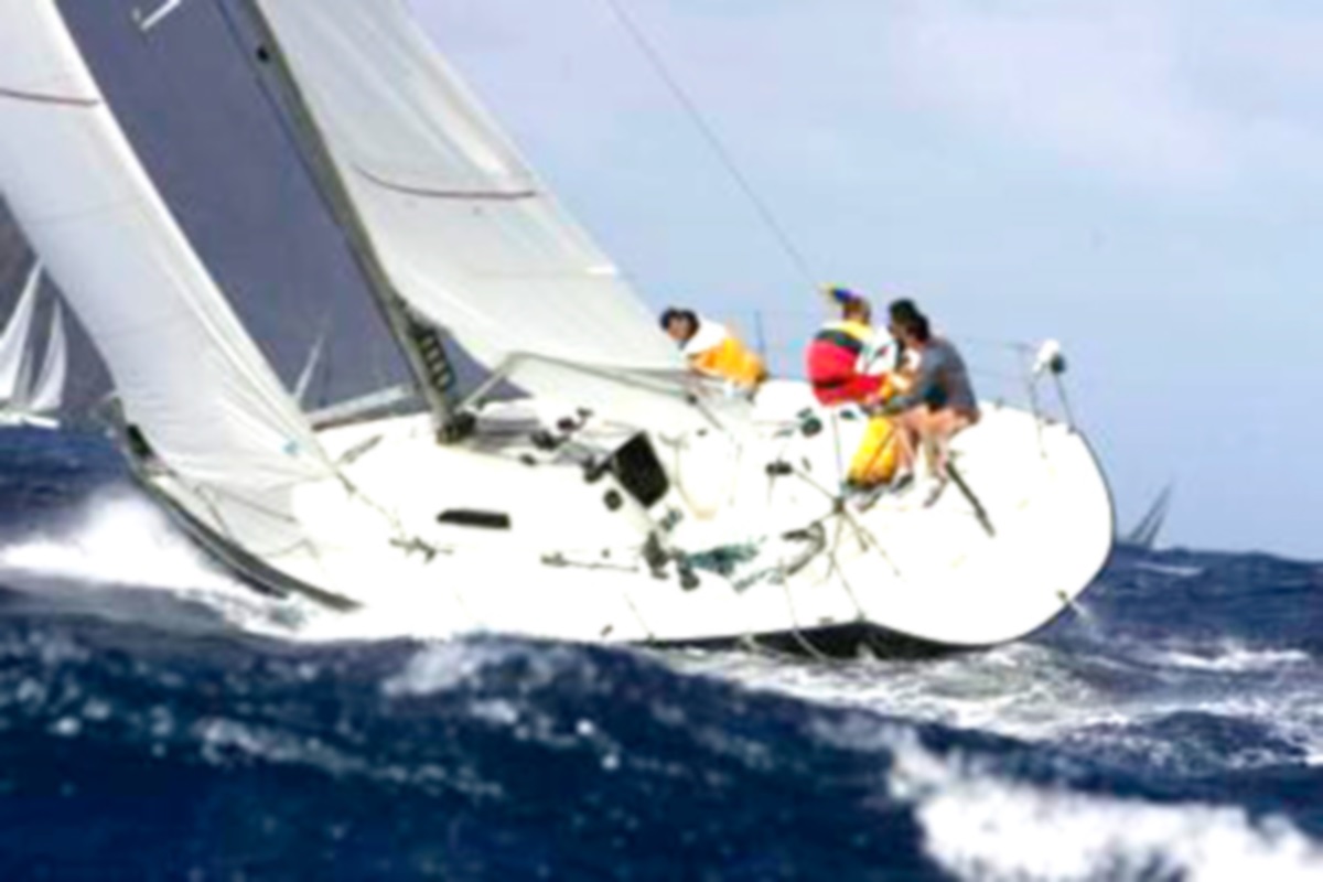 La barca Obelix vincitrice della scorsa edizione 2013 della regata San Giorgio-Isola d'Istria-San Giorgio
